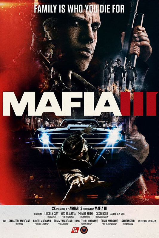 Mafia Iii Video Game Single Player Action Game Wall Art Home Poster