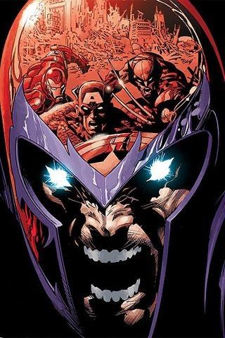 Magneto Comic Art Heroes Battle Print Poster