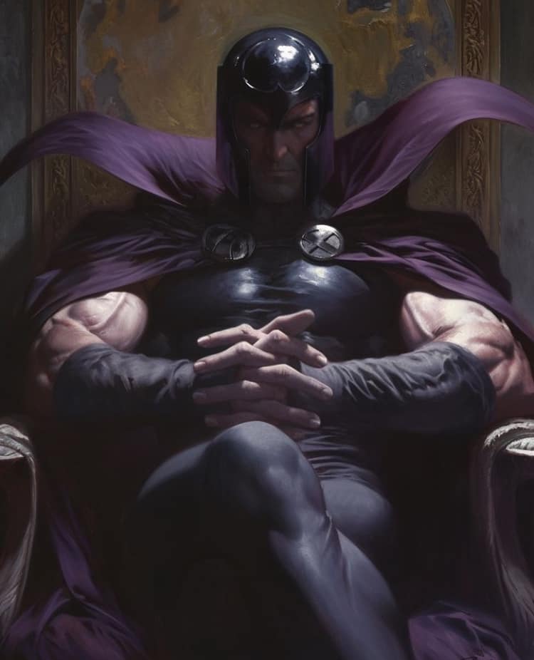 Magneto Portrait Throne Print Poster