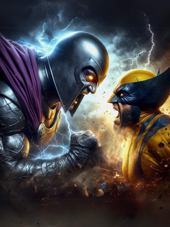 Magneto Wolverine Clash 3982 Print Poster