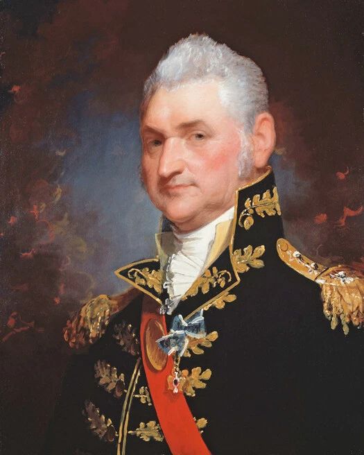 Major General Henry Dearborn Glossy Keychain Oil Painting Print War Keychain
