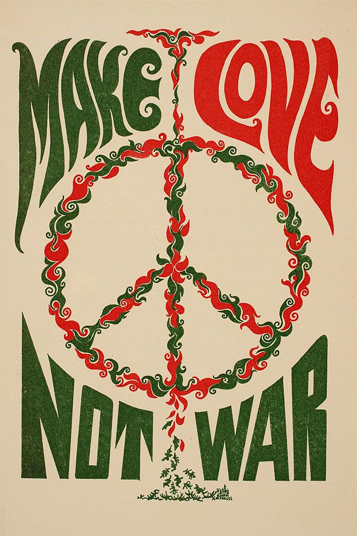Make Love Not War Usa 1967 Classic Slogan Jigsaw Puzzle