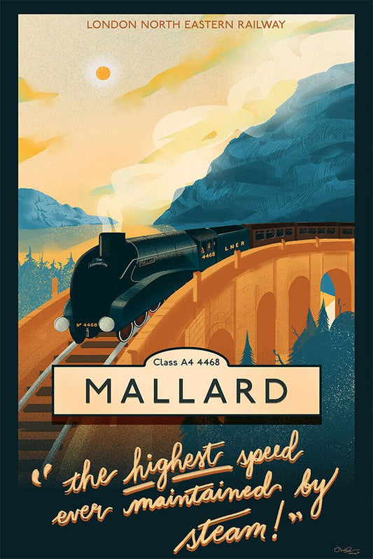Mallard London Eastern Railway Travel Wall Art Home Decor Poster