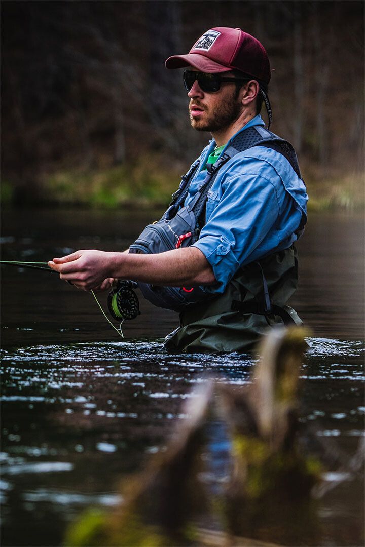 Man Fly Fishing On Big Hole River Landscape Wall Art Home Decor Poster