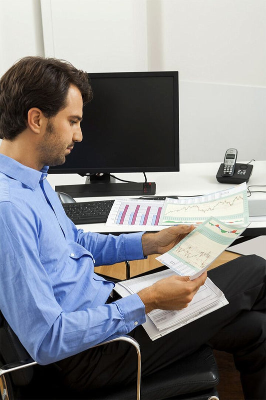 Man Sitting At His Desk Working Painting Print Wall Art Home Poster