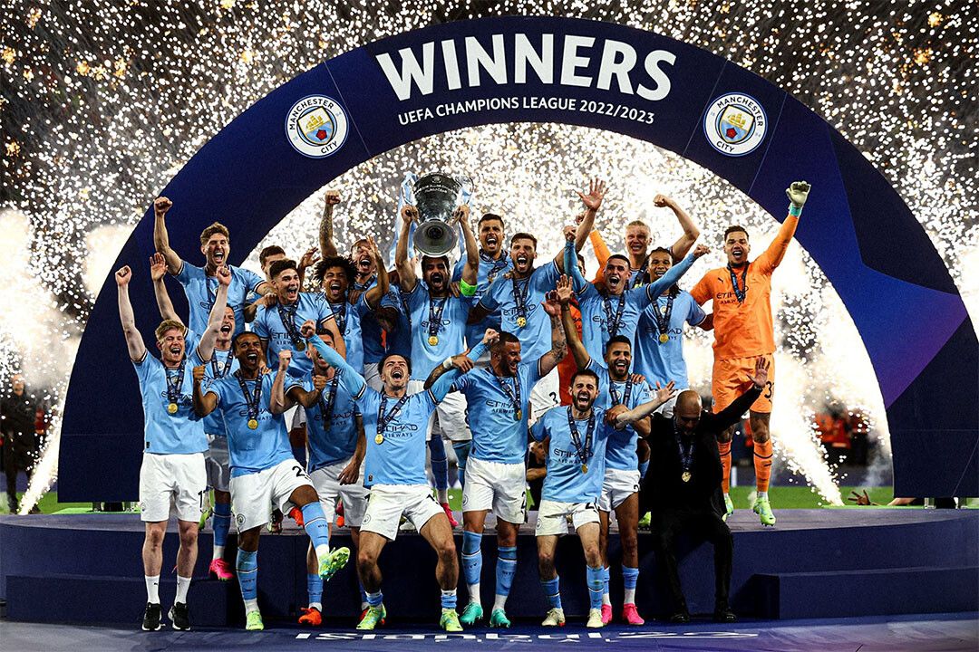 Manchester The Champion Of Champions League Winners Keychain