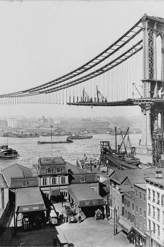 Manhatten Bridge Travel Landscape Painting Wall Art Home Decor Poster