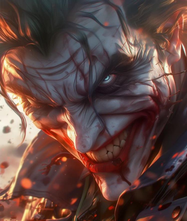 Maniacal Clown Portrait Jigsaw Puzzle
