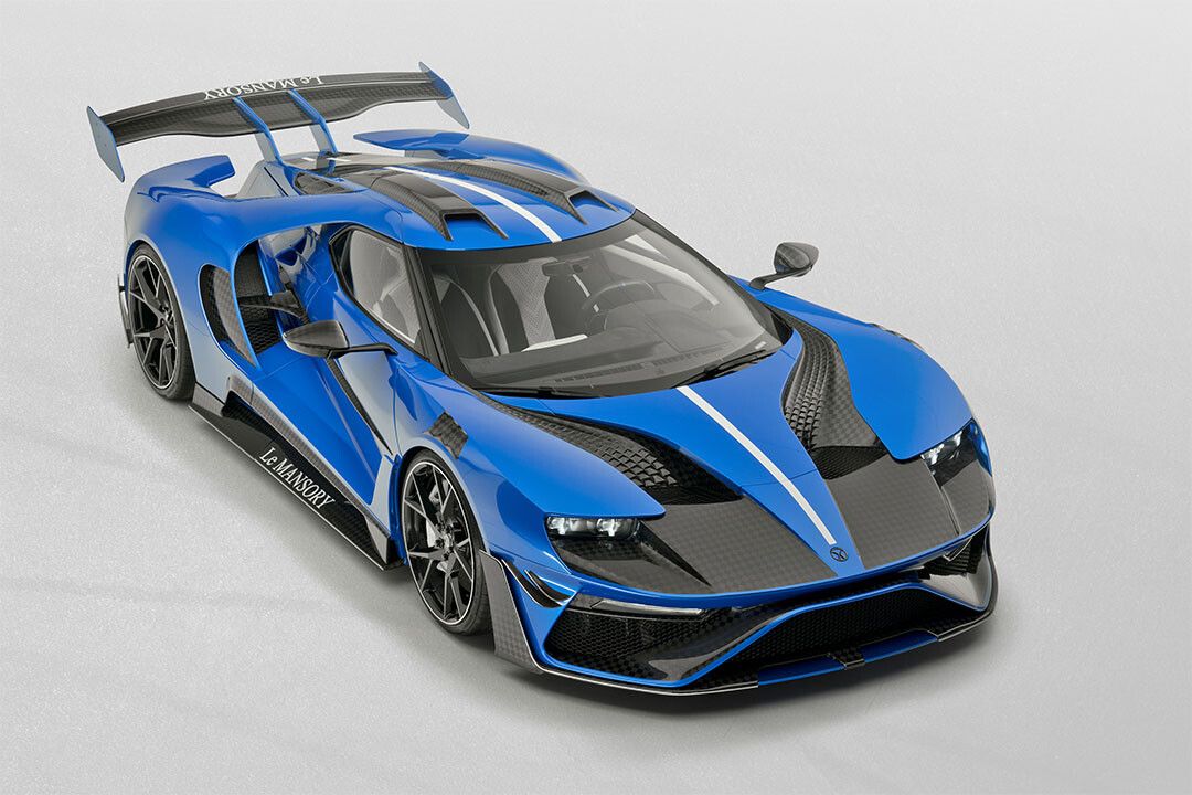 Mansory Le Mansory Blue Sport Racing Car Wall Indoor Print Poster