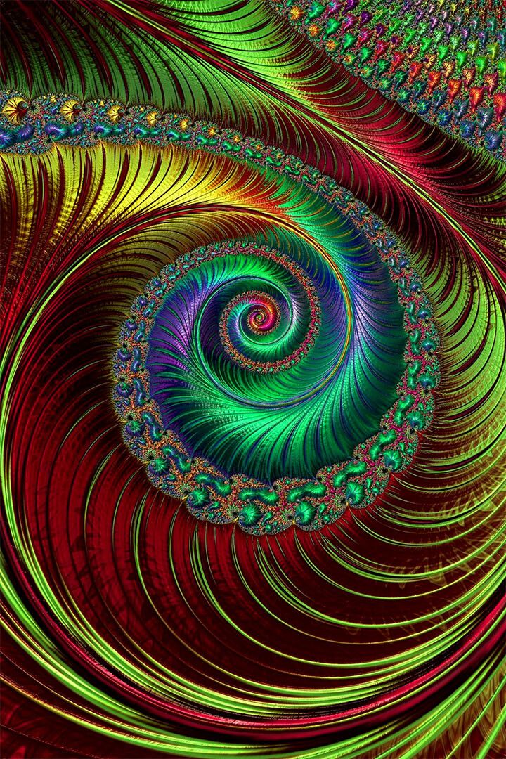Marijuana Theme Psychedelic Spiral Leaf Painting Wall Art Home Poster