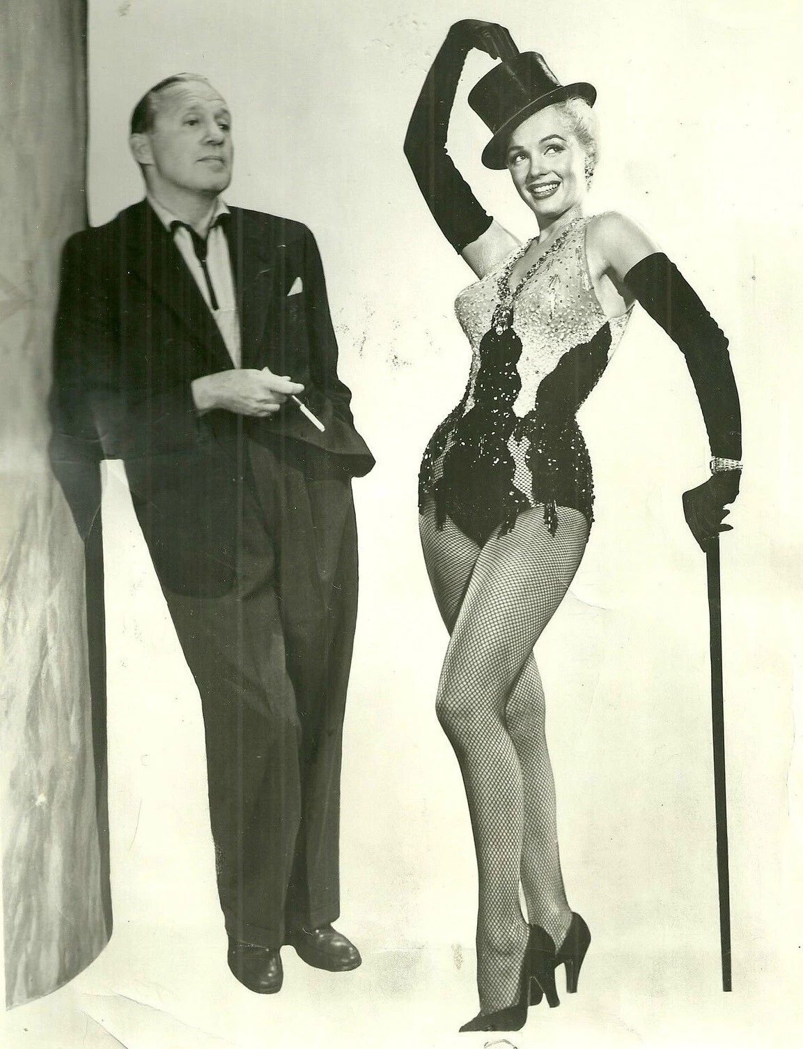 Marilyn Monroe And Jack Benny Classic Publicity Picture Keychain Print