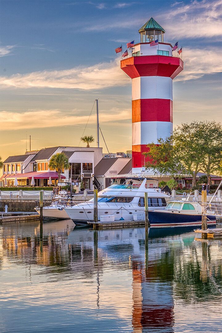 Marina On Hilton Head Island Print Canvas Wall Art Home Decor Poster