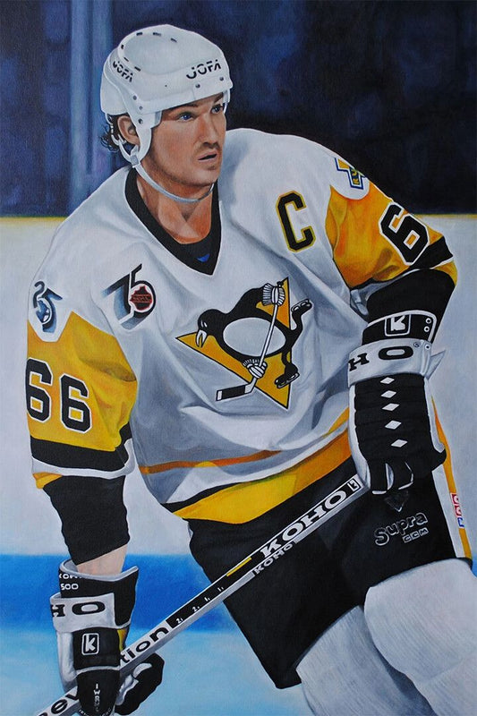 Mario Lemieux Celebrity Ice Hockey Athlete Wall Art Home Decor Poster