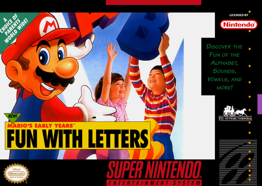 Mario S Early Years Fun With Letters (Usa) Snes Print Poster