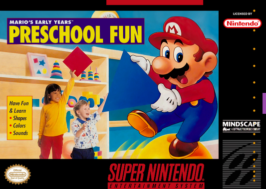 Mario S Early Years Preschool Fun (Usa) Snes Print Poster