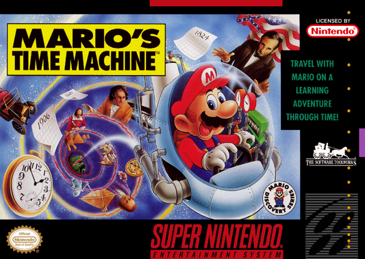 Mario S Time Machine (Usa) Snes Print Poster