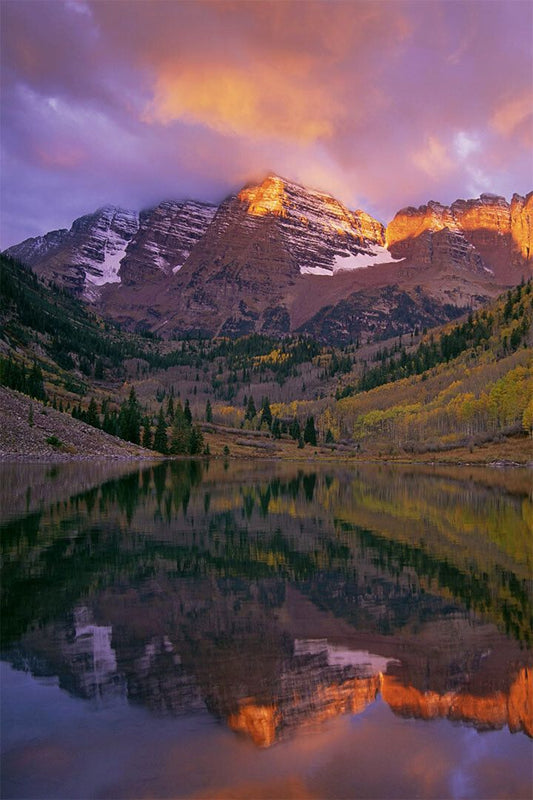 Maroon Bells Wilderness In Autumn Landscape Wall Art Home Decor Poster