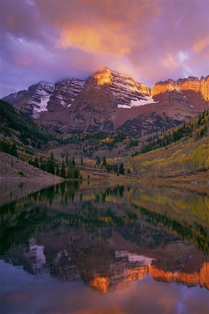 Maroon Bells Wilderness In Autumn Landscape Magnet