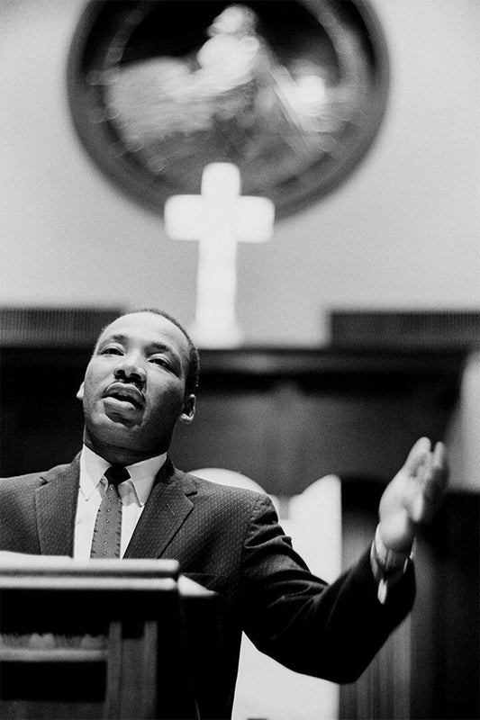 Martin Luther King Giving A Lecture Print Wall Art Home Decor Poster