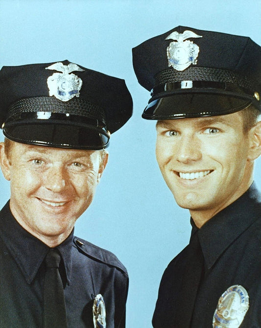 Martin Milner & Kent Mccord In Adam 12 Tv Show Picture Keychain Keychain Print