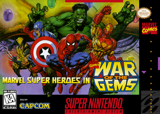 Marvel Super Heroes In War Of The Gems (Usa) Snes Print Poster