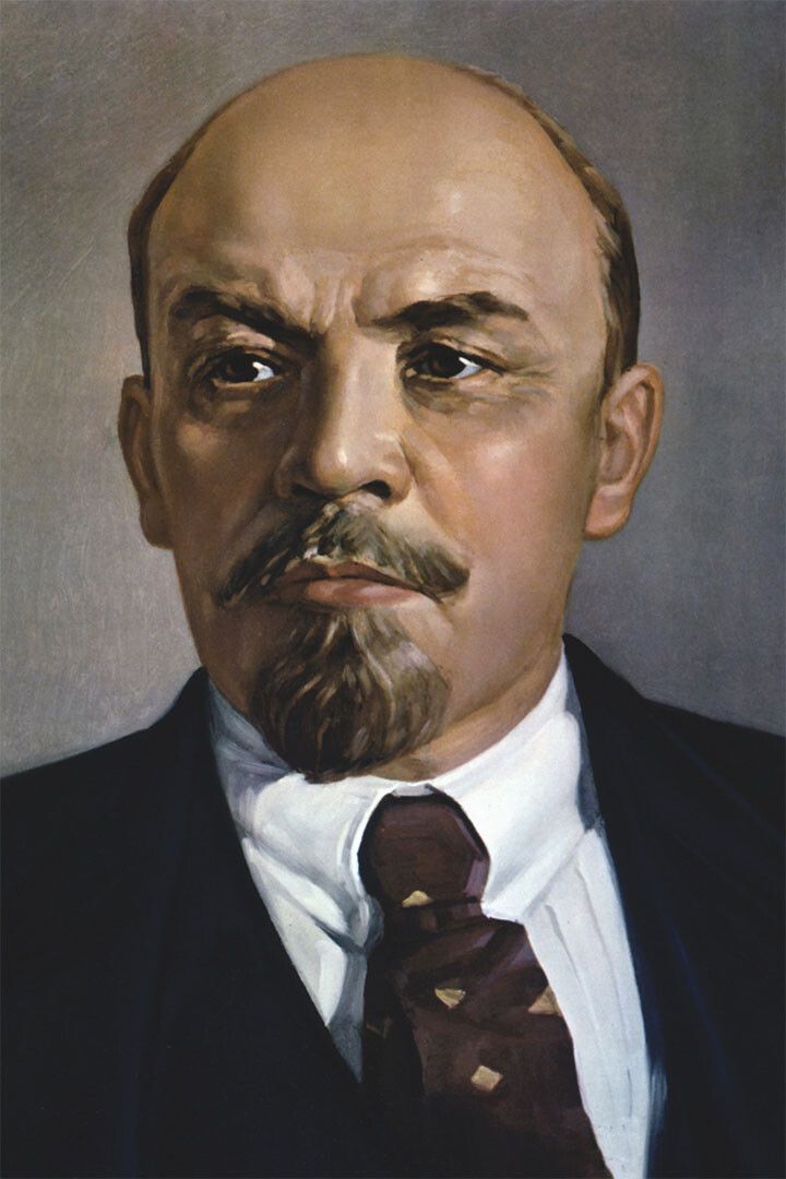Marx Lenin Hat Posed Socialist Brown Background Wall Home Decor Poster