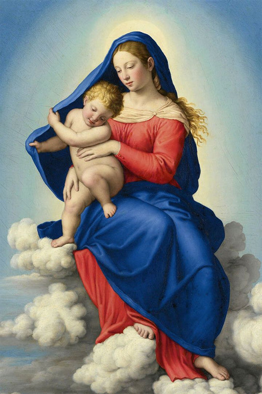 Mary Madonna And Jesus Vintage Painting Print Wall Art Home Decor Poster