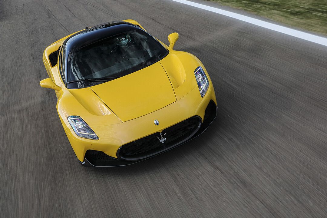 Maserati Mc20 Coupe Yellow Sporty Car Driving Art Home Decor Jigsaw Puzzle
