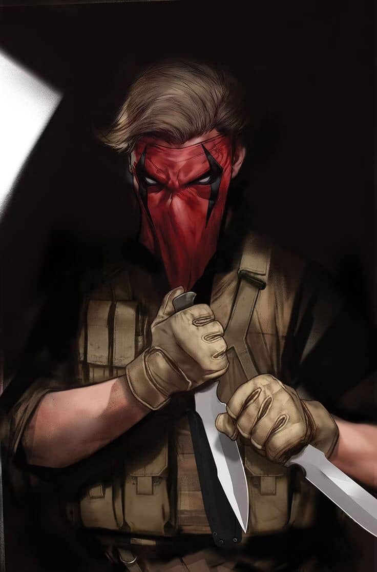 Masked Warrior Knives Print Poster