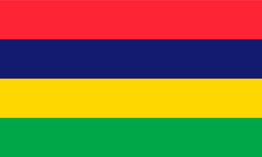 Mauritius Flag Print Poster