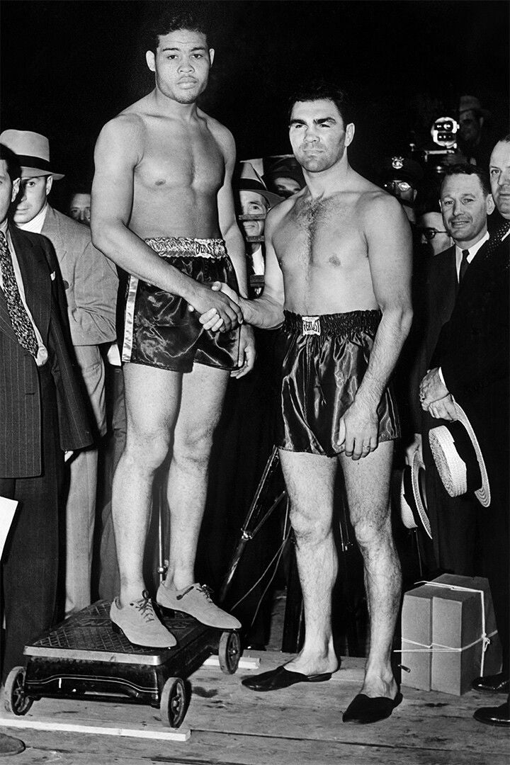Max Schmeling And Joe Louis Talk Sport Print Jigsaw Puzzle