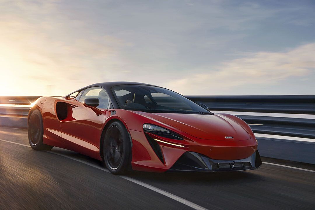 Mclaren Artura Highway Speed Driving Red Car Wall Decor Jigsaw Puzzle