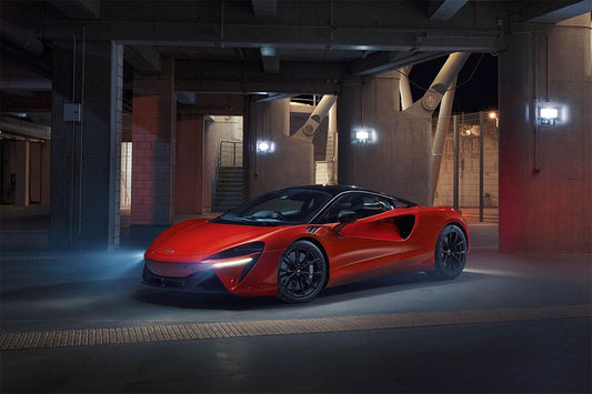 Mclaren Artura Red Car Concrete Garage Wall Decor Jigsaw Puzzle
