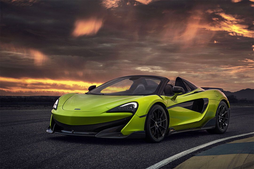 Mclaren 600Lt Spider Lime Green Sports Car Jigsaw Puzzle