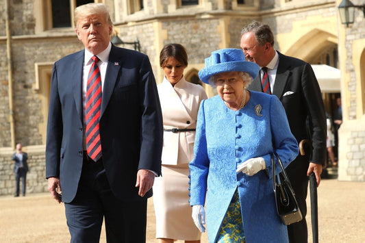 Melania & Donald Trump & Queen Elizabeth & Phillip Picture Magnet Print