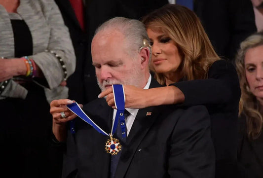 Melania Trump Presents Rush Limbaugh Presidential Medal Of Freedom Photo