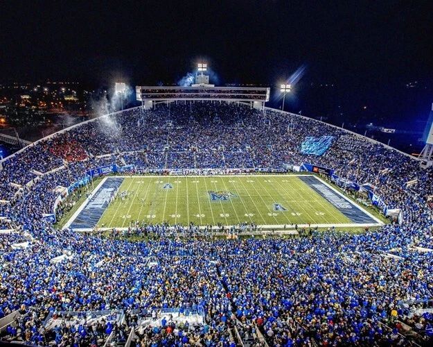 Memphis Tigers Liberty Bowl Stadium Glossy Keychain Interior Print