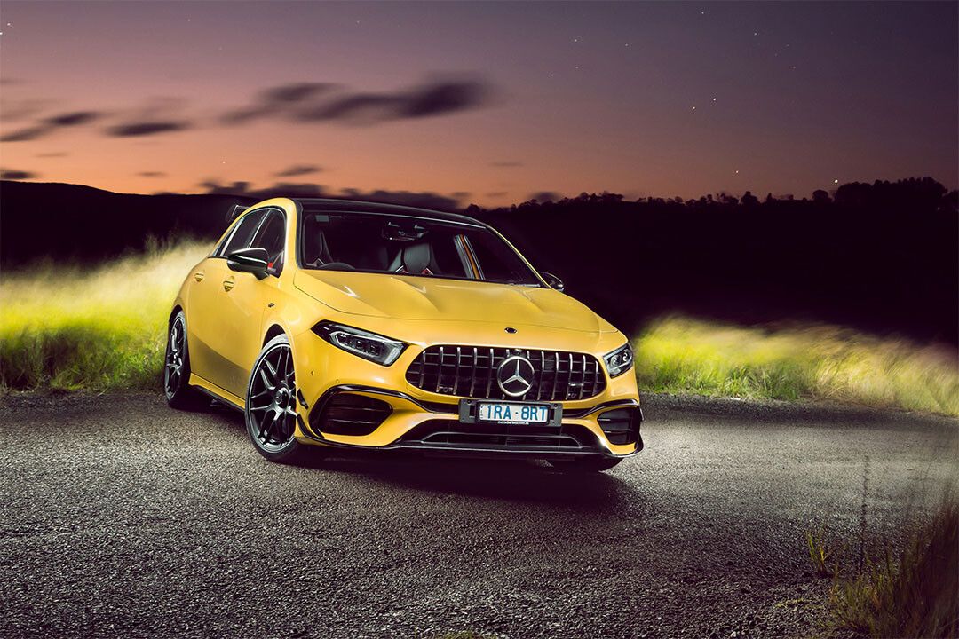 Mercedesamg A 45 S 4Matic Aerodynamic Yellow Decor Wall Jigsaw Puzzle