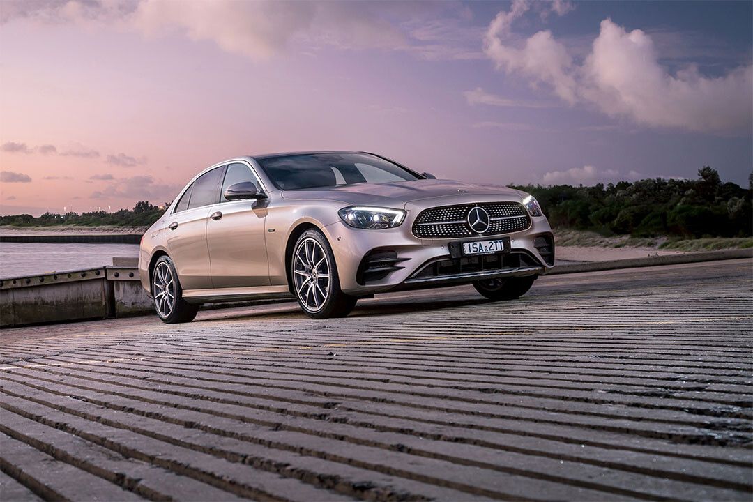 Mercedesbenz E 300 E Amg Line At Night By Sea Wall Decor Jigsaw Puzzle