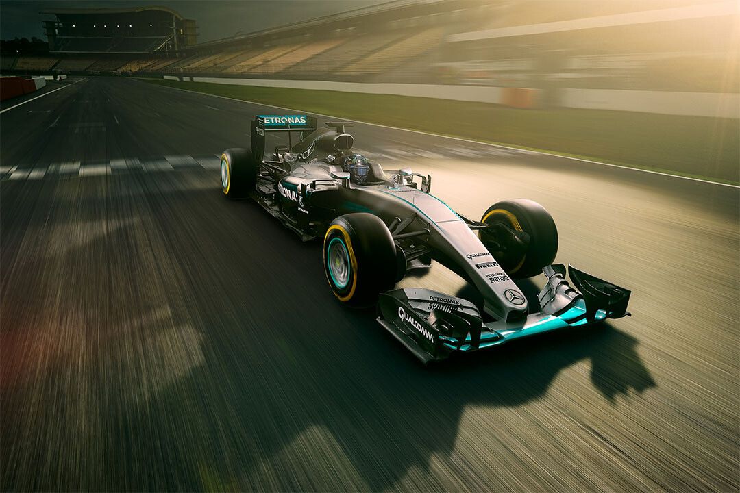 Mercedes F1 In Race Track Racing Car Formula Jigsaw Puzzle