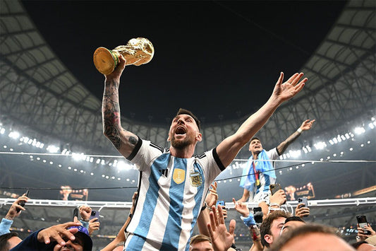 Messi Celebrating Trophy With Fans Argentina Football Soccer Jigsaw Puzzle