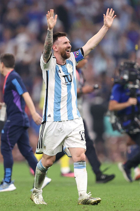 Messi Celebrating Victory Soccer 2022 Football Argentina Fans Jigsaw Puzzle