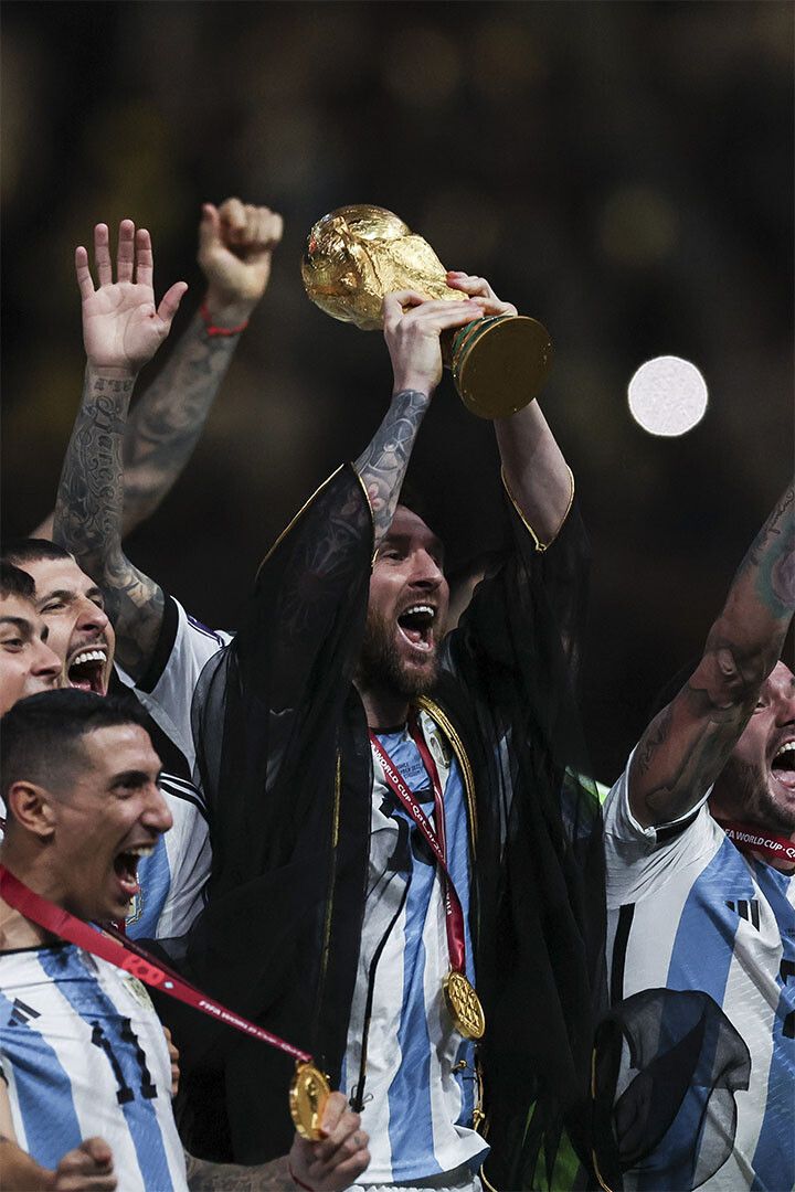 Messi Trophy Celebration Argentina Football Soccer Fans Jigsaw Puzzle