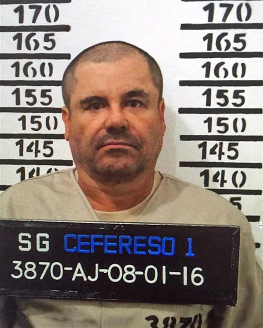Mexican Criminal El Chapo Guzman Glossy Keychain Drug Lord Mugshot Print
