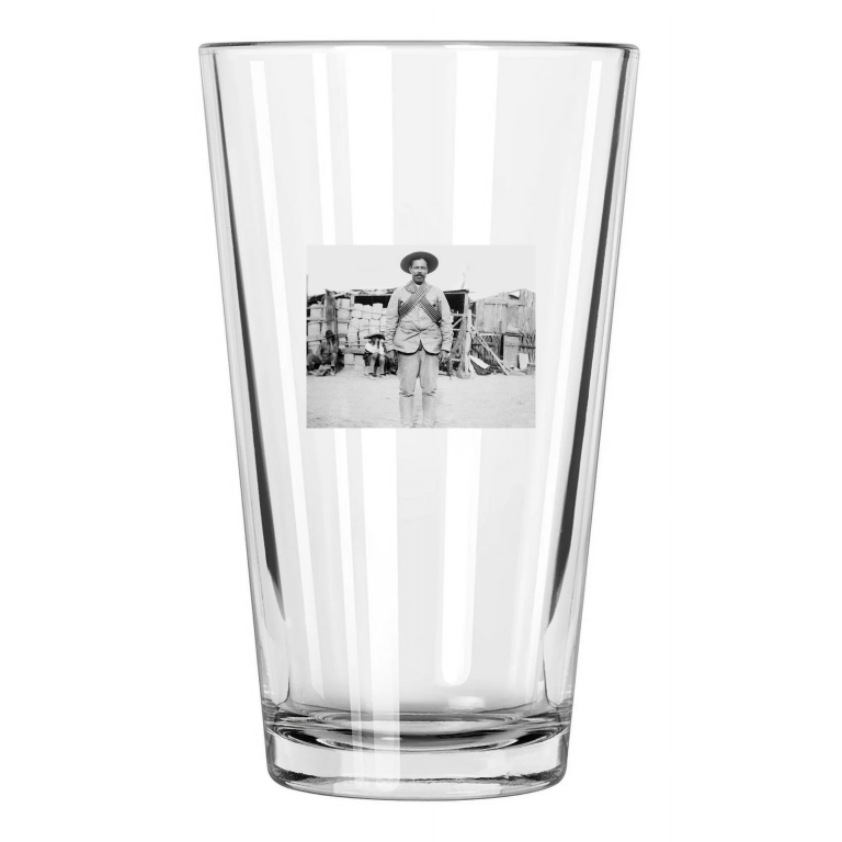 Mexican General Francisco Pancho Villa Photo Vintage Pint Beer Drinking Glass