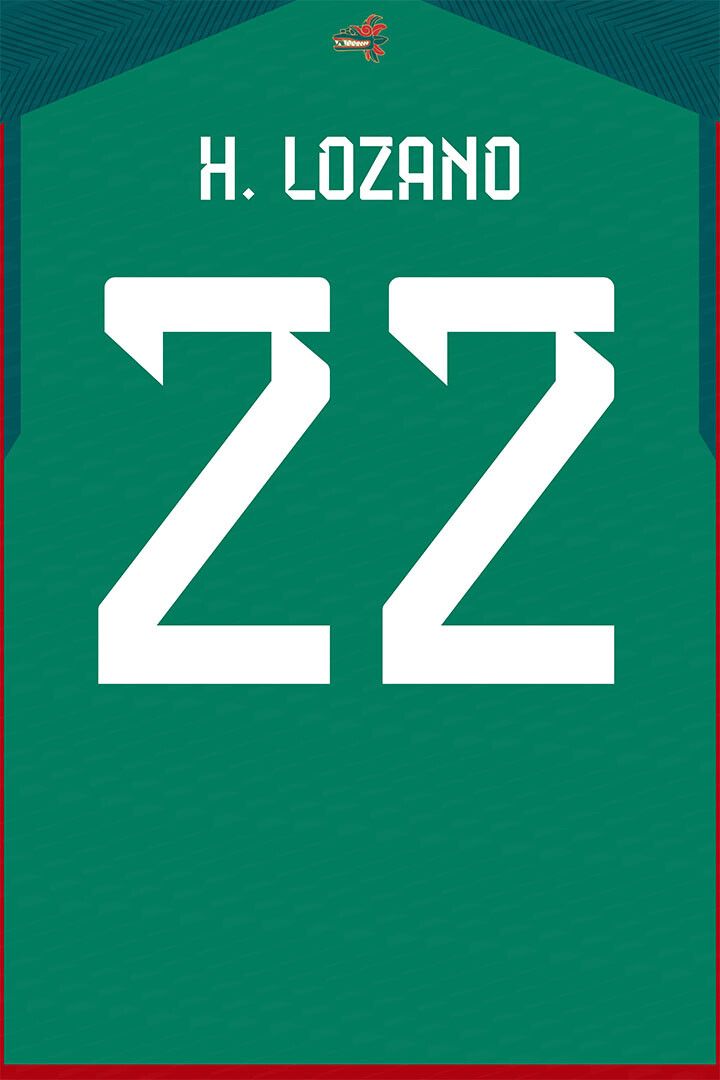Mexico #22 Hirving Lozano World Soccer Championship Wall Decor Jigsaw Puzzle