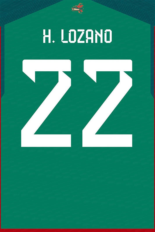 Mexico #22 Hirving Lozano World Soccer Championship Wall Decor Jigsaw Puzzle