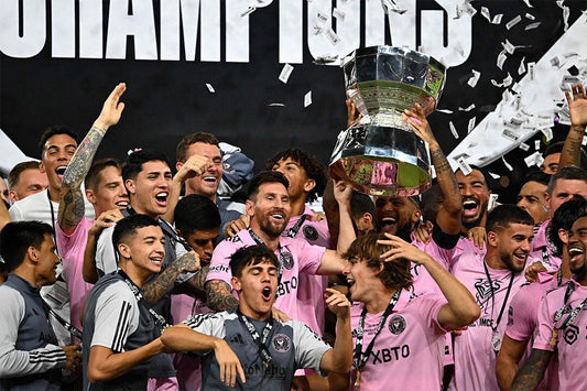 Miami Champions Soccer Final Football Lifting Trophy Messi Jigsaw Puzzle