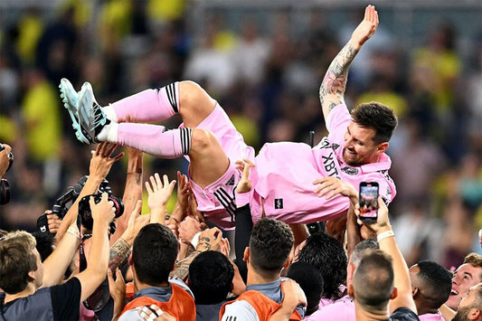 Miami Champions Soccer Final Football Teammates Lifting Messi Jigsaw Puzzle