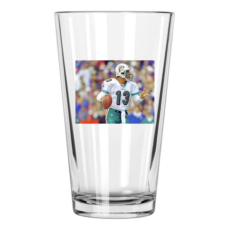 Miami Dolphins Dan Marino Photo Pint Beer Drinking Glass